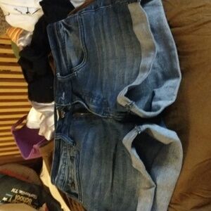 Denim Midi Shorts (KanCan)